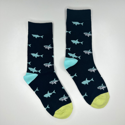 Kids Swarming Sharks Crew Single Sock