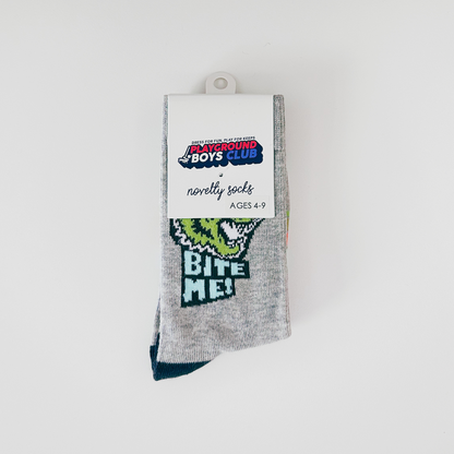 Kids Tiger Bite Me Crew Single Sock