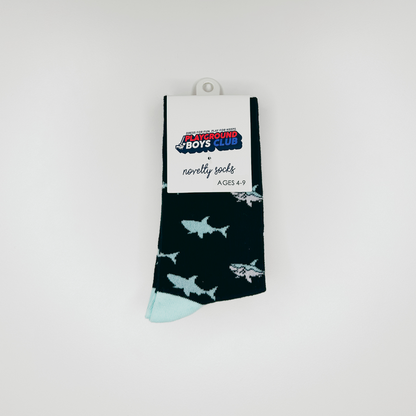 Kids Swarming Sharks Crew Single Sock