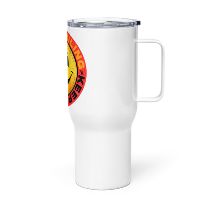 Travel mug with a handle