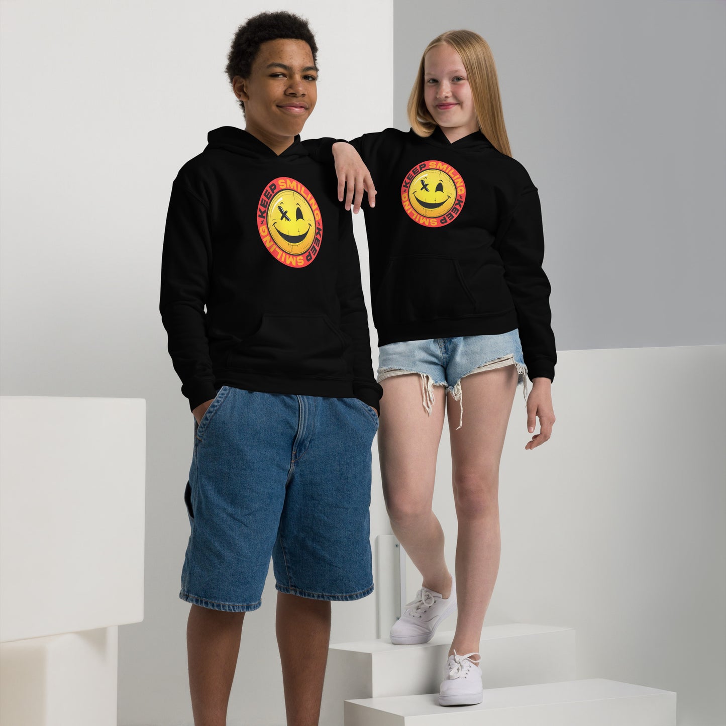 Keep Smiling Youth heavy blend hoodie