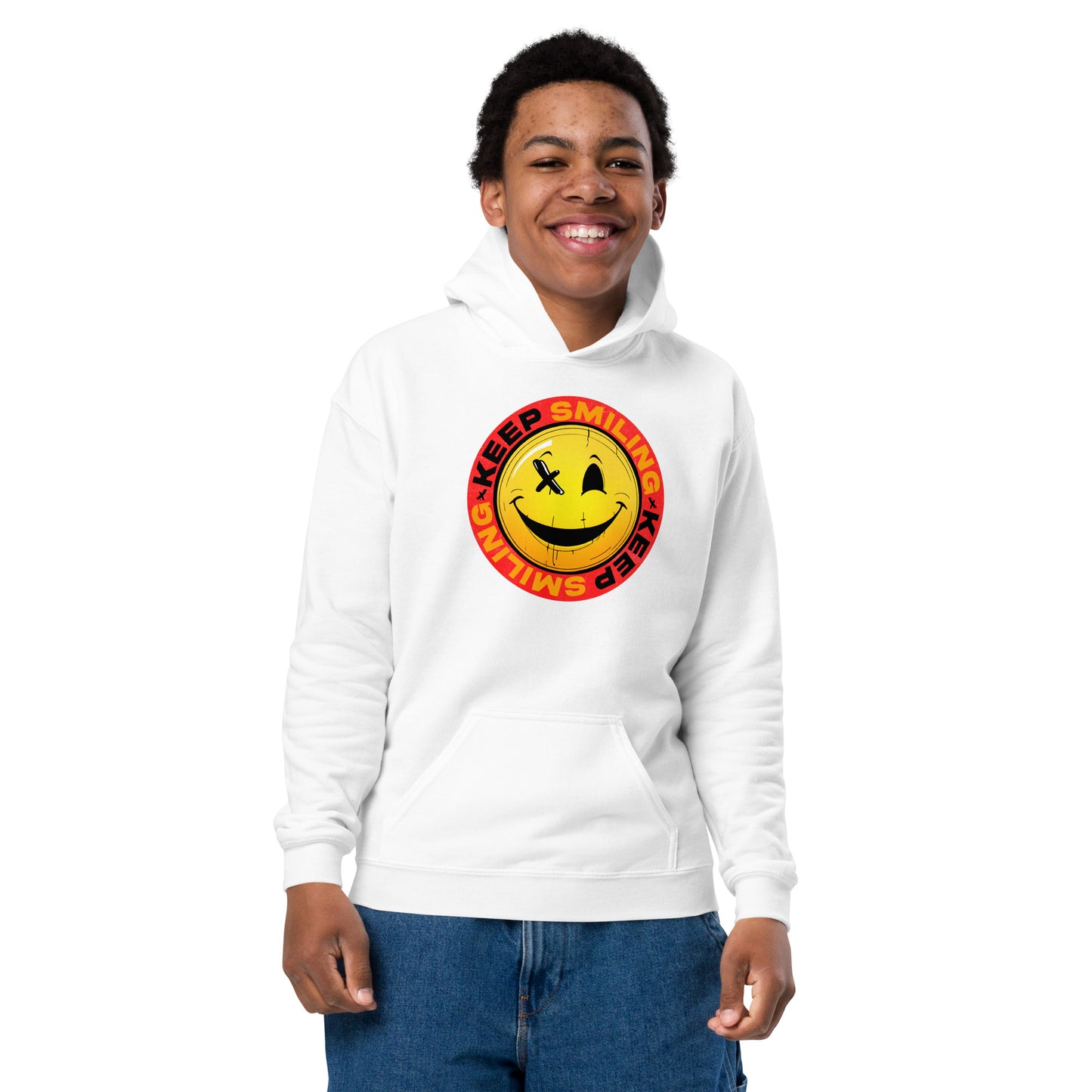 Keep Smiling Youth heavy blend hoodie