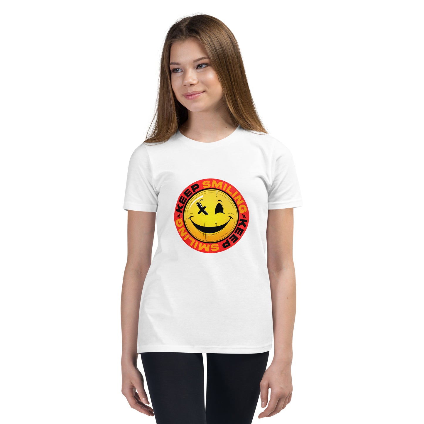 Keep Smiling Youth Short Sleeve T-Shirt