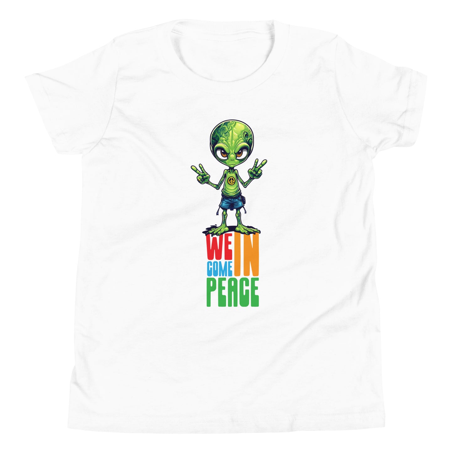 We come in peace Youth Short Sleeve T-Shirt