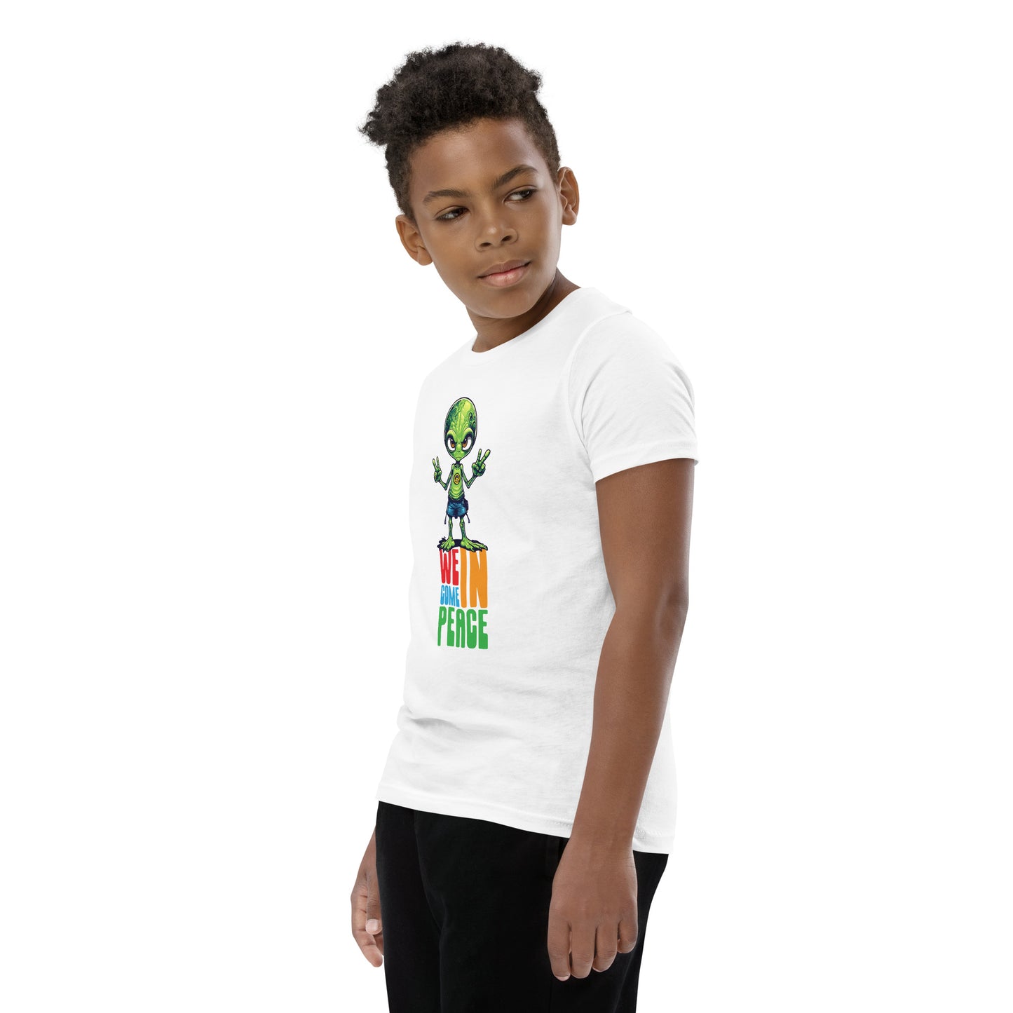 We come in peace Youth Short Sleeve T-Shirt